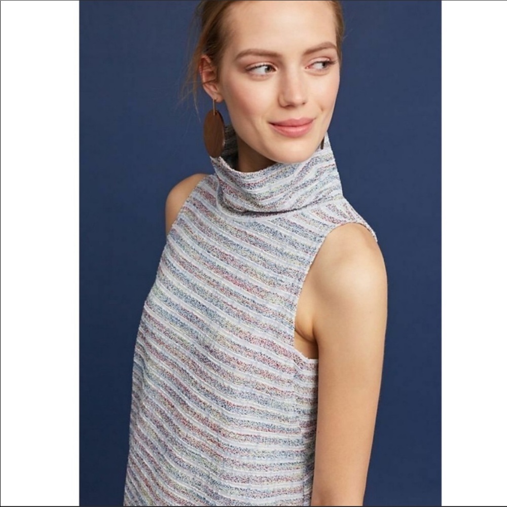 Anthropologie mock neck tunic dress